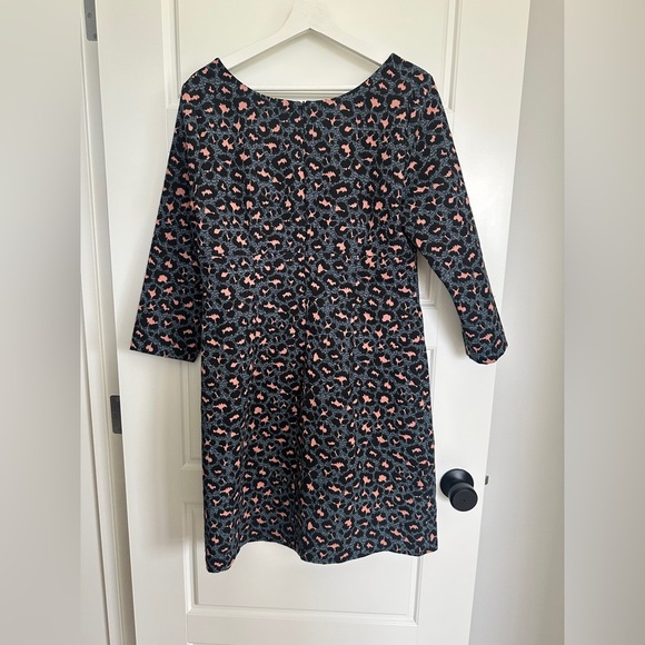 Black and Pink A-Line Dress with Long Sleeves - Picture 1 of 3